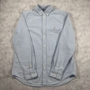 Polo Ralph Lauren Light Blue Pony Button Down long Sleeve Shirt Size Kids XL